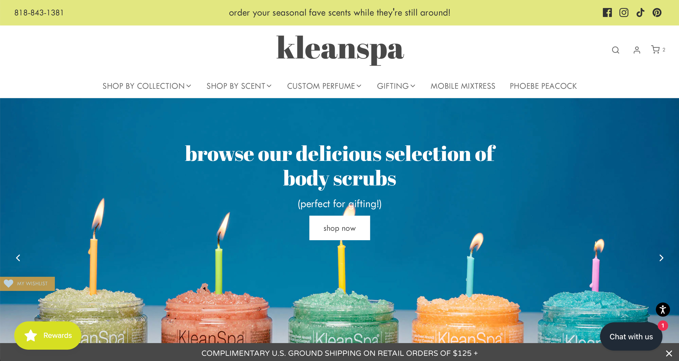 customized shopify website for KleanSpa.com